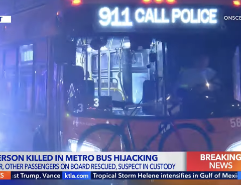 Los Angeles bus hijacked